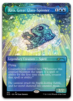 Kira, Great Glass-Spinner (Borderless) #421 (Foil) LP Secret Lair Drop Magic MTG - Image 1