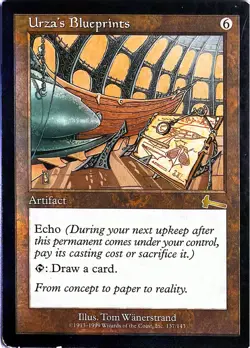Urza's Blueprints Urza's Legacy Rare Magic: The Gathering LP - Image 1