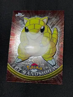 Pokemon Sandshrew #27 Topps Chrome Base Holo LP - Image 2