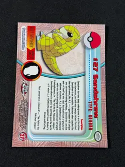 Pokemon Sandshrew #27 Topps Chrome Base Holo LP - Image 3
