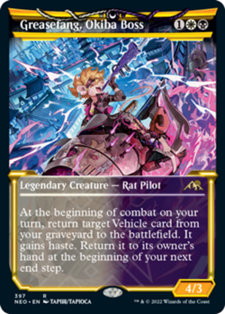 x1 Greasefang, Okiba Boss - Showcase R MTG Kamigawa: Neon Dynasty M/NM, English - Image 1