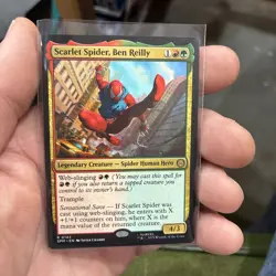 Scarlet Spider Ben Reilly Marvel Spider-Man Regular MTG Unplayed Magic Rare 0142 - Image 1