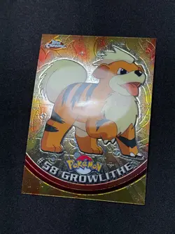 Pokemon Growlithe #58 Topps Chrome Base Holo NM - Image 2