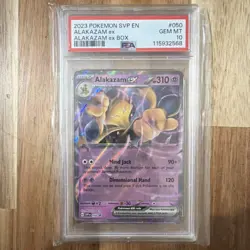 Pokemon TCG Alakazam EX 050 Scarlet & Violet Promo Holo 310HP PSA 10 English - Image 1