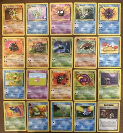Fossil Lot of 20 Uncommons/Commons, No Duplicates - Vintage Pokemon TCG Cards - Image 1