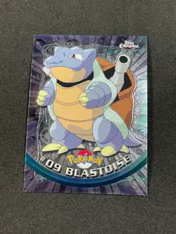 Pokemon Blastoise #09 Topps Chrome Base Holo NM - Image 1
