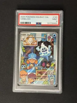 PSA 9 Vanillish 190/182 Holiday Calendar Stamped Low Pop Tcg Pokemon Promo - Image 1