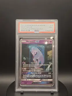 2017 POKEMON SUN & MOON SHINING LEGENDS SECRET #78 MEWTWO GX PSA 9 - Image 1