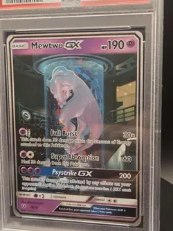 2017 POKEMON SUN & MOON SHINING LEGENDS SECRET #78 MEWTWO GX PSA 9 - Image 3