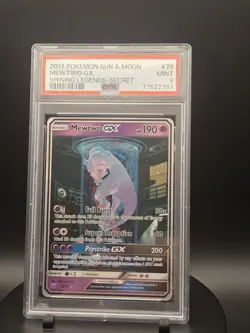2017 POKEMON SUN & MOON SHINING LEGENDS SECRET #78 MEWTWO GX PSA 9 - Image 4