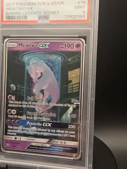 2017 POKEMON SUN & MOON SHINING LEGENDS SECRET #78 MEWTWO GX PSA 9 - Image 5