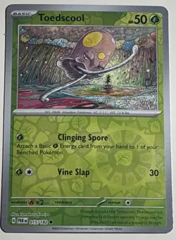Toedscool 015/182 Reverse Holo Paradox Rift Pokemon TCG - Image 1