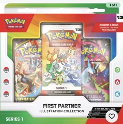 Pokemon FIRST PARTNER ILLUSTRATION COLLECTION SERIES 1 Sealed Case - Image 3
