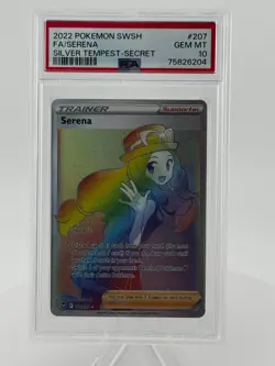 2022 Pokemon SWSH Silver Tempest Serena Secret Rare #207/195 PSA 10 GEM MINT - Image 1