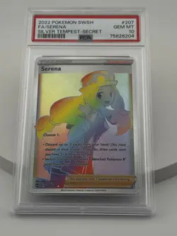 2022 Pokemon SWSH Silver Tempest Serena Secret Rare #207/195 PSA 10 GEM MINT - Image 3
