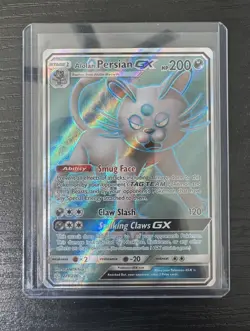 Pokemon Alolan Persian GX Full Art Ultra Rare Holo 219/236 Cosmic Eclipse - Image 1