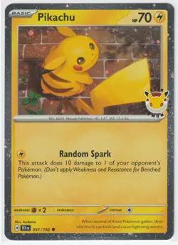 Pikachu (Pokemon Day 2026) 051/162 MCAP Pokemon TCG Common Holo NM - Image 1