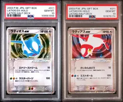 GIFT BOX Latios & Latias EX Pokemon 2003 Half Deck Japanese 010 011/018 PSA 10 - Image 1