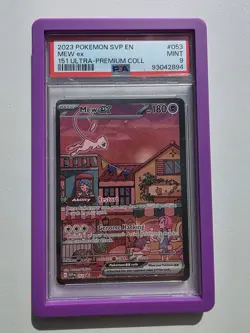 2023 POKEMON SVP EN-SV BLACK STAR PROMO 151 ULTRA-PREM COLL #053 MEW EX PSA 9 - Image 1