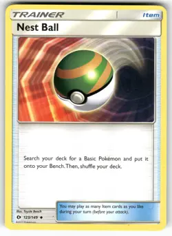 Nest Ball 123/149 Uncommon SM Base Set Pokemon Near Mint - Image 1