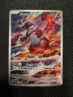 Groudon 199/182 Illustration Rare Paradox Rift Pokemon Holo Near Mint - Image 1