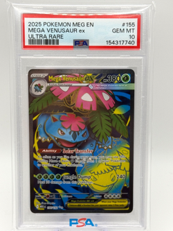 2025 Pokemon Meg en Mega Venusaur ex Ultra Rare Holo #155 PSA 10 - Image 2