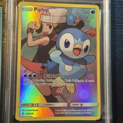 2019 Pokemon Sun & Moon Cosmic Eclipse Piplup Secret Rare #239/236 PSA 9 - Image 2