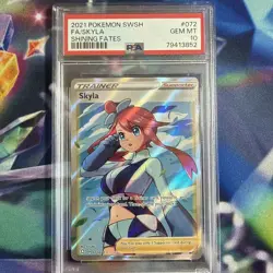 Pokemon Shining Fates #072 Skyla Full Art PSA 10 GEM MT - Image 1