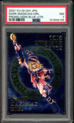 Dark Magician Girl Yugioh 2001 DDM Promo Blue UTR Ultimate Rare Japanese PSA 7 - Image 1