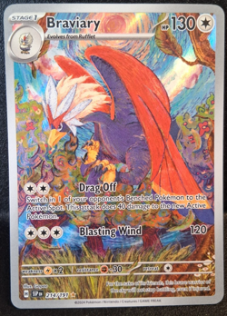 2024 Pokemon SV Surging Sparks SSP EN Braviary #214/191 NM - Image 1