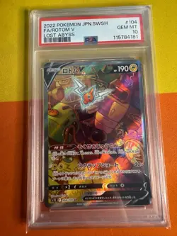 Pokemon Card PSA 10 Rotom V 104/100 Lost Abyss Japanese Origin Alt Art SAR 2022 - Image 1