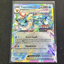 Vaporeon ex 023/131 Promo Holo Stamped Prismatic Evolutions Pokemon Near Mint - Image 1