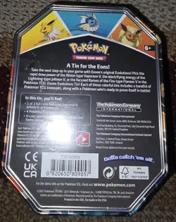 Pokemon TCG Eevee Evolutions Tin Vaporeon V SEALED 2021 - Image 2