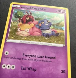 Pokemon TCG Galarian Slowpoke SWSH126 Holo Black Star Promo NM/LP w SWIRL - Image 2