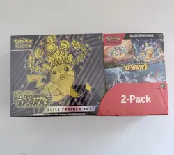 Pokemon Surging Sparks ETB + Booster Bundle 2-Pack Factory Sealed NEW - Image 1