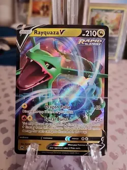 Rayquaza V 100/159 Ultra Rare Crown Zenith Pokemon TCG NM - Image 1