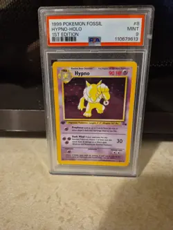 1999 Pokemon Fossil Hypno 1st Edition Holo PSA 9 MINT! Fresh Grade - Image 1