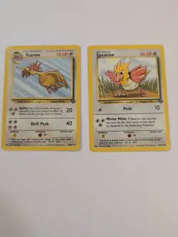 Fearow 36/64 + Spearow 62/64 Jungle Unlimited Regular Pokemon Card LP - Image 1