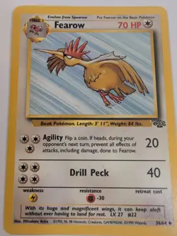 Fearow 36/64 + Spearow 62/64 Jungle Unlimited Regular Pokemon Card LP - Image 2