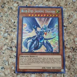 YUGIOH BLUE-EYES SHINING DRAGON LCKC-EN008 SECRET 1ST ED NM - Image 1