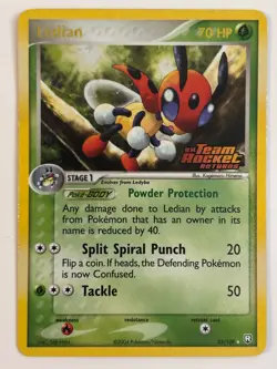 LEDIAN Team Rocket Returns POKEMON Holo EX Stamped 2004 Trading Card 23/109 - Image 1