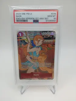 2024 ONE PIECE ENGLISH VERSION 1ST ANV SET #016 NAMI PSA 10 - Image 1