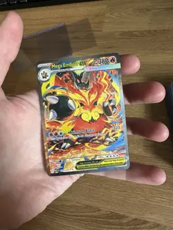 Pokemon TCG Mega Emboar EX Full Art Holo Fire Type Card 273/217 ASC Set - Image 2