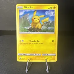 Pikachu SM183 Holo Black Star Promo Card LP - Image 1