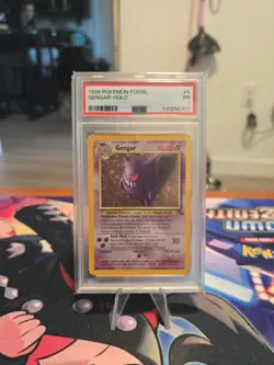 Pokemon TCG Gengar Fossil Holo Card 5/62 Unlimited Rare PSA 1 - Image 1