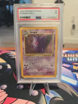 Pokemon TCG Gengar Fossil Holo Card 5/62 Unlimited Rare PSA 1 - Image 2