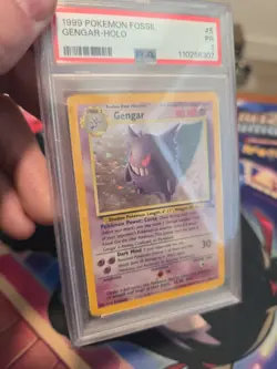 Pokemon TCG Gengar Fossil Holo Card 5/62 Unlimited Rare PSA 1 - Image 4
