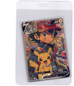 HandMade Per Order PokeTeamLegends Pokemon Card Holo PTL6 Ash's Pikachu - Image 1