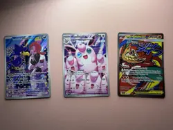 Pokemon TCG 3 Card Lot - Murkrow IR, Wigglytuff IR, & Mega Hawlucha Ex - Image 1
