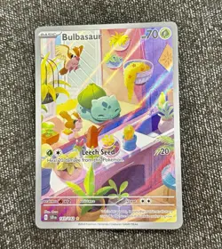 Pokemon TCG Bulbasaur Holo Card Stellar Crown Illustration, Rare, 143/142 - Image 1
